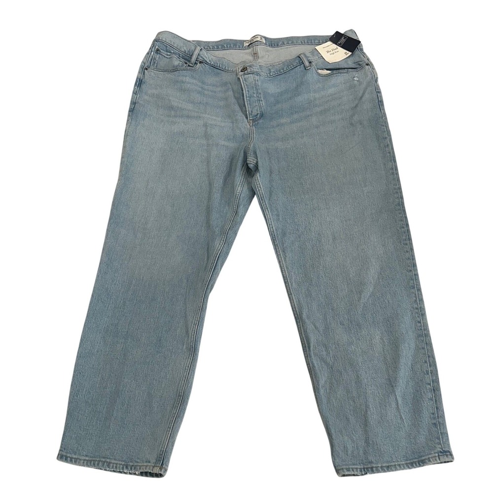 Abercrombie & Fitch Dad Jeans 36x30 High Rise Light Wash NWT‎